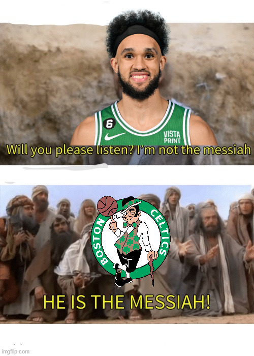 The Most Insane Shot in NBA History | image tagged in he is the messiah | made w/ Imgflip meme maker