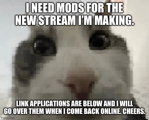Toxicity containment, go! | I NEED MODS FOR THE NEW STREAM I’M MAKING. LINK APPLICATIONS ARE BELOW AND I WILL GO OVER THEM WHEN I COME BACK ONLINE. CHEERS. | made w/ Imgflip meme maker