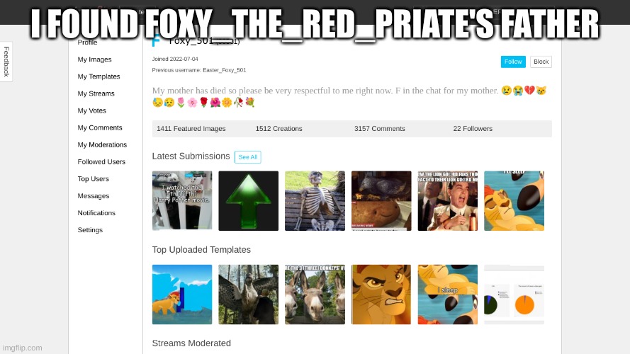 I FOUND FOXY_THE_RED_PRIATE'S FATHER | image tagged in nothing | made w/ Imgflip meme maker