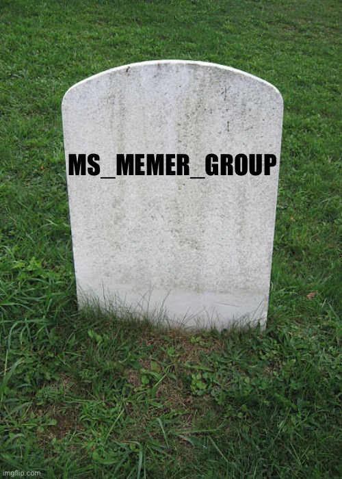 Grave Stone | MS_MEMER_GROUP | image tagged in grave stone | made w/ Imgflip meme maker
