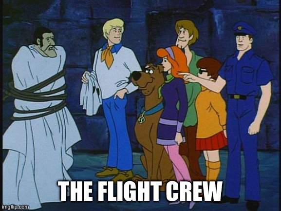 Scooby Doo Meddling Kids | THE FLIGHT CREW | image tagged in scooby doo meddling kids | made w/ Imgflip meme maker