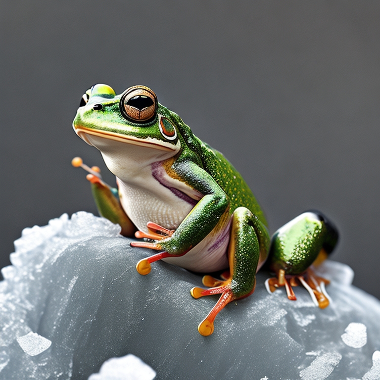 Winter Frog Blank Meme Template