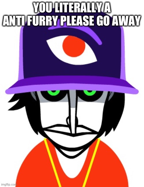 Boom 9 | YOU LITERALLY A ANTI FURRY PLEASE GO AWAY | image tagged in boom 9 | made w/ Imgflip meme maker