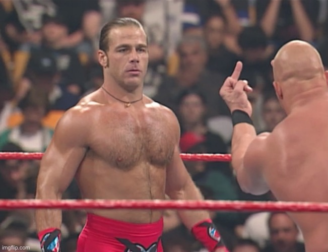 Ok, msmg is back. Cya | image tagged in steve austin middle finger | made w/ Imgflip meme maker
