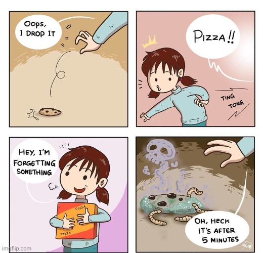 Becomes stale food | image tagged in stale,food,comics,comics/cartoons,pizza,foods | made w/ Imgflip meme maker