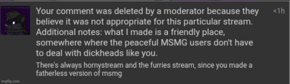 Bro got soooo offended because i merely said the truth about furry made msmgs | made w/ Imgflip meme maker