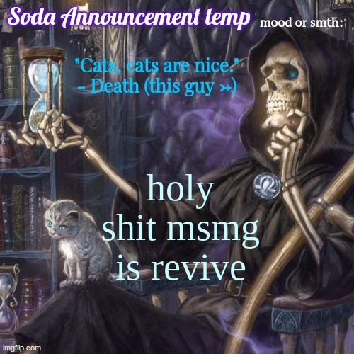 we won the chess game | holy shit msmg is revive | image tagged in funny bone man temp | made w/ Imgflip meme maker