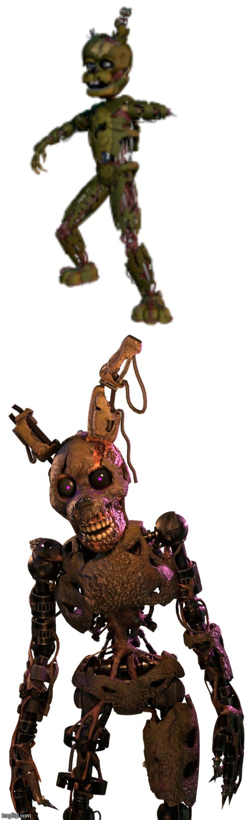 image tagged in scraptrap,burntrap | made w/ Imgflip meme maker