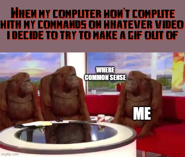 Who says electronics these days don't have ZERO common sense | WHERE COMMON SENSE; ME | image tagged in where monkey,memes,relatable,common sense,computers/electronics | made w/ Imgflip meme maker