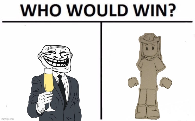 cooking battle (we all know in a real fight, trollface would win) | image tagged in memes,who would win | made w/ Imgflip meme maker
