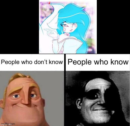 Cristali (I didn’t drew the image above) | People who don’t know; People who know | image tagged in people who don't know vs people who know | made w/ Imgflip meme maker