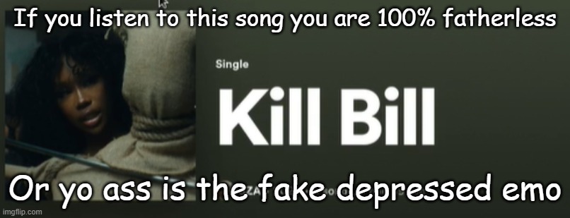 If you listen to this song you are 100% fatherless; Or yo ass is the fake depressed emo | made w/ Imgflip meme maker