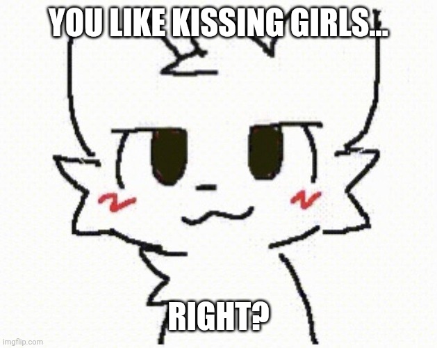 you like kissing boys | YOU LIKE KISSING GIRLS... RIGHT? | image tagged in you like kissing boys | made w/ Imgflip meme maker