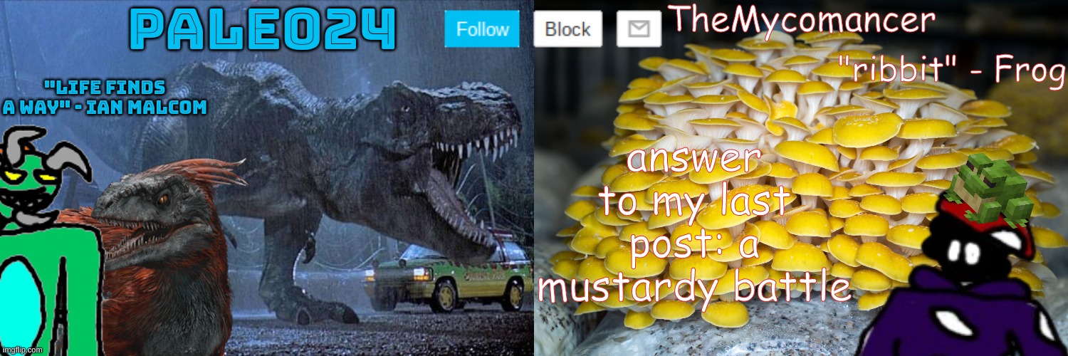 m | answer to my last post: a mustardy battle | made w/ Imgflip meme maker