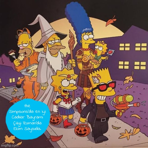 NTV Reklam Ident the Simpsons | the Simpsons'da en iyi Cadılar Bayramı Çizgi Roman'da Ekim Saysıda. | image tagged in the simpsons,turkey,ident,halloween | made w/ Imgflip meme maker