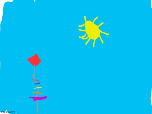 A blue sky with the sun and a kite | image tagged in sky,sun,kite | made w/ Imgflip meme maker