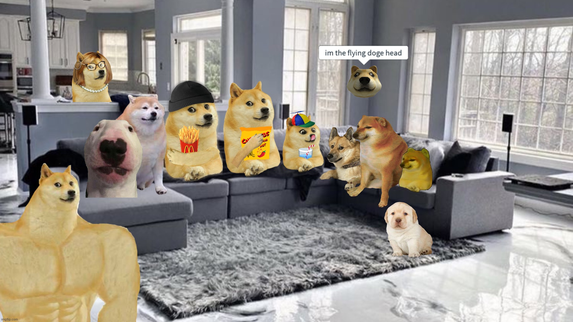 Le watching tv has arrived | image tagged in dogelore,watching tv,doge | made w/ Imgflip meme maker