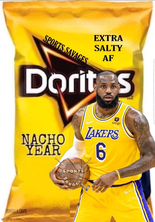 Lebron after loosing 4 - 0 to the nuggets | image tagged in lebron james,doritos,lakers,denver,funny,funny memes | made w/ Imgflip meme maker