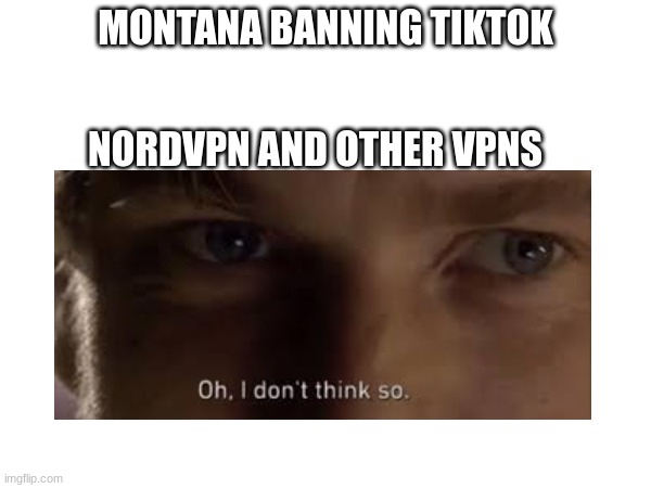 tbh i hope they do ban it | MONTANA BANNING TIKTOK; NORDVPN AND OTHER VPNS | image tagged in tiktok,tiktok sucks | made w/ Imgflip meme maker
