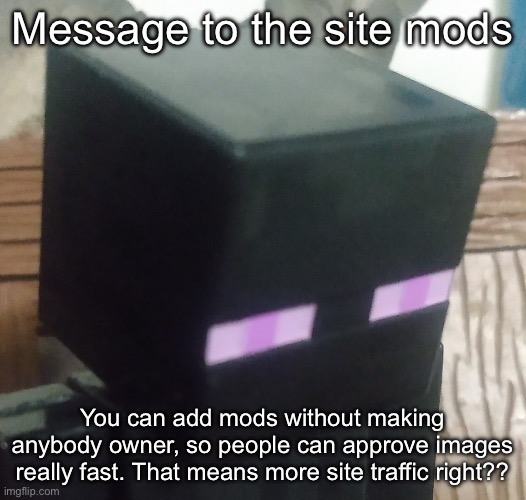 tall black man | Message to the site mods; You can add mods without making anybody owner, so people can approve images really fast. That means more site traffic right?? | image tagged in tall black man | made w/ Imgflip meme maker