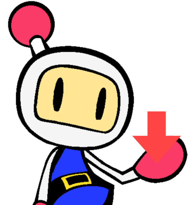 White Bomberman gives a downvote for you Blank Meme Template