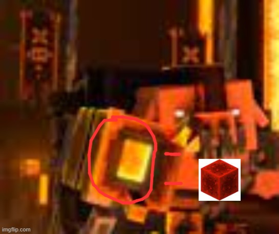 Am I the Only One that spotted Lava in the Unbreakable's Cannon looks like Yellow Redstone Block? | image tagged in minecraft legends | made w/ Imgflip meme maker