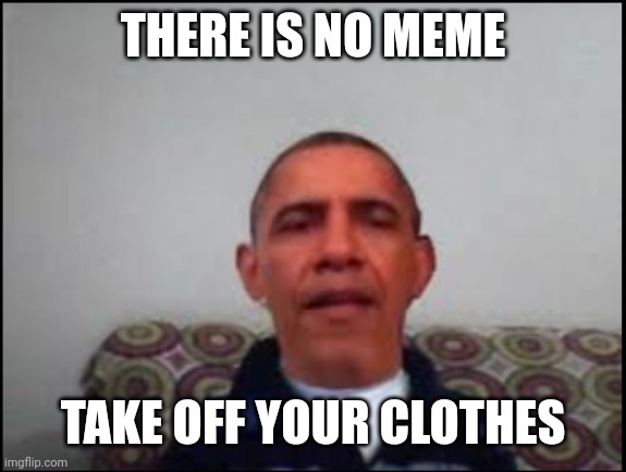 There is no meme | THERE IS NO MEME; TAKE OFF YOUR CLOTHES | image tagged in there is no meme | made w/ Imgflip meme maker