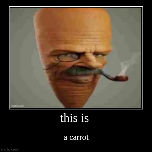 carrot | this is | a carrot | image tagged in funny,demotivationals | made w/ Imgflip demotivational maker