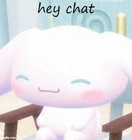 cinna | hey chat | image tagged in cinna | made w/ Imgflip meme maker