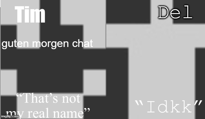 Tim and Del shared template | guten morgen chat | image tagged in tim and del shared template | made w/ Imgflip meme maker