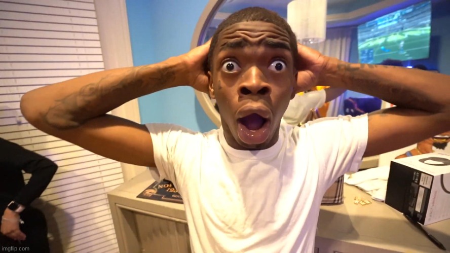 Black guy surprised | image tagged in black guy surprised | made w/ Imgflip meme maker