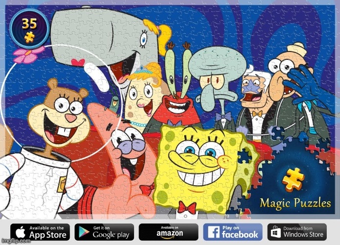 Look is Spongebob Magic Puzzles! | image tagged in zimad,magic jigsaw puzzle,jigsaw puzzle,spongebob squarepants,nickelodeon | made w/ Imgflip meme maker