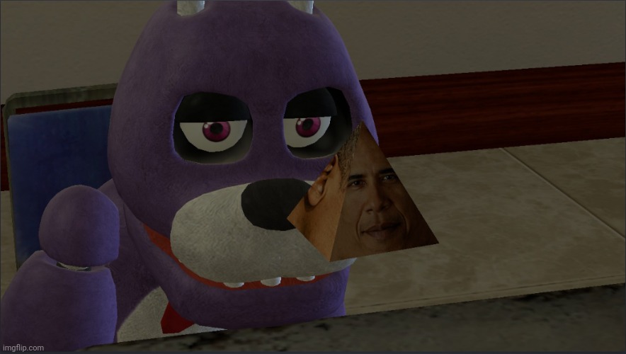 Bonnie Staring at Obama Prism | image tagged in bonnie staring at obama prism | made w/ Imgflip meme maker