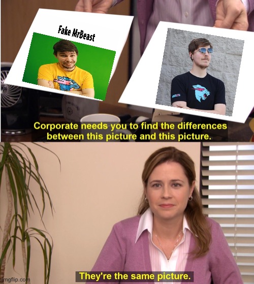 MR BEAST!! | image tagged in memes,they're the same picture | made w/ Imgflip meme maker