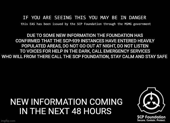 SCP Foundation/MSMG EAS Meme Generator - Imgflip