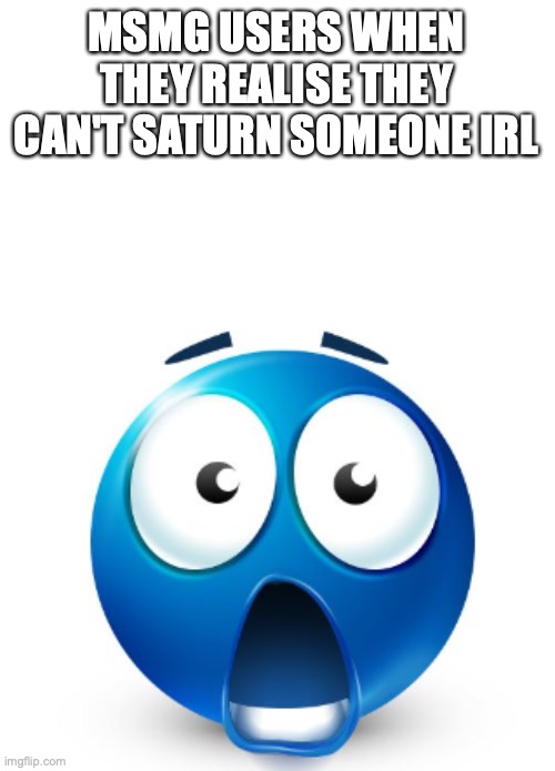 Bro is flabbergasted | MSMG USERS WHEN THEY REALISE THEY CAN'T SATURN SOMEONE IRL | image tagged in bro is flabbergasted | made w/ Imgflip meme maker