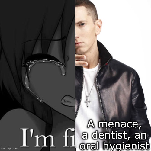 Open your mouth for about four or five minutes | A menace, a dentist, an oral hygienist | made w/ Imgflip meme maker