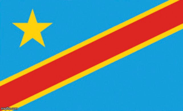 Democratic Republic of The Congo | image tagged in flag of d r congo,democratic republic of the congo | made w/ Imgflip meme maker