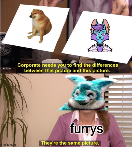 r.i.p | furrys | image tagged in memes,they're the same picture | made w/ Imgflip meme maker