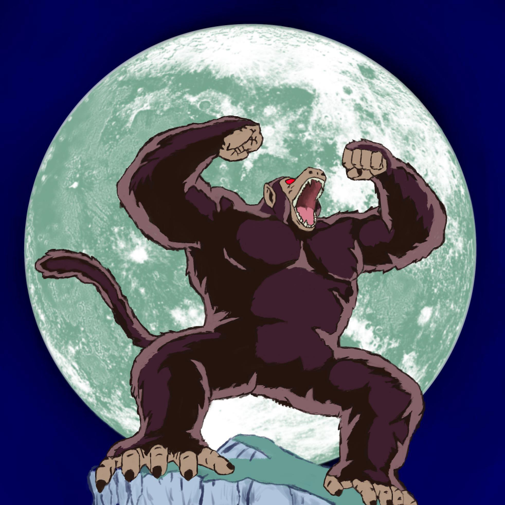 High Quality Moon Monkey Blank Meme Template