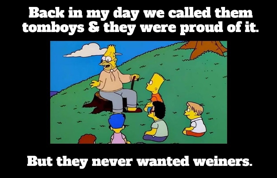 Back in my day we called them tomboys. | image tagged in tomboys,weiners,tired of hearing about transgenders,penis,vagina,mangina | made w/ Imgflip meme maker