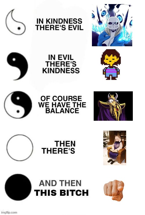 yes | image tagged in which one are you ying and yang,undertale | made w/ Imgflip meme maker