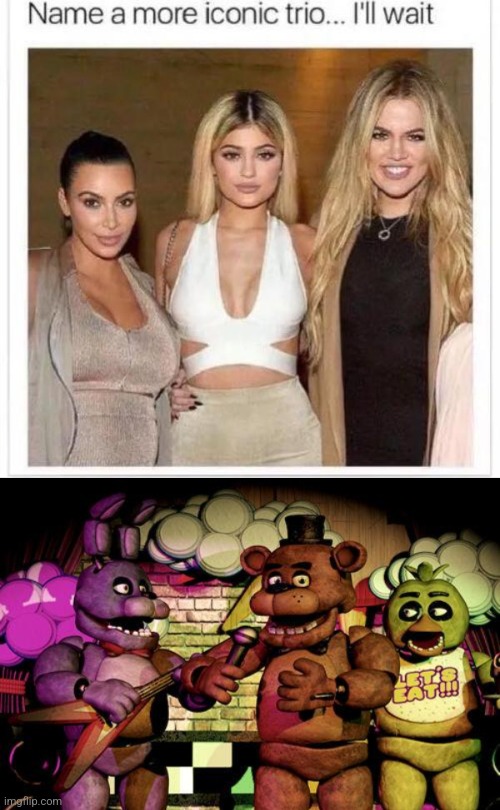 FNaF Trio | image tagged in name a more iconic trio,fnaf | made w/ Imgflip meme maker