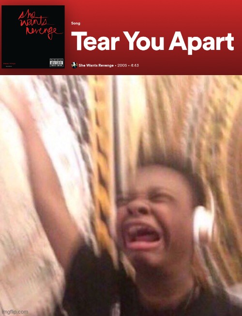 i will put the link in the comments if yall want | image tagged in kid listening to music screaming with headset | made w/ Imgflip meme maker