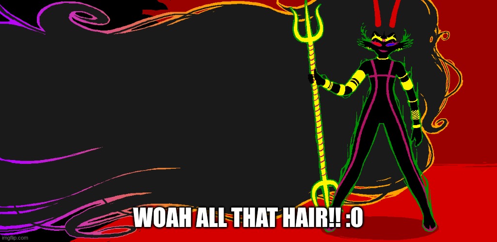 WOAH ALL THAT HAIR!! :0 | image tagged in homestuck | made w/ Imgflip meme maker