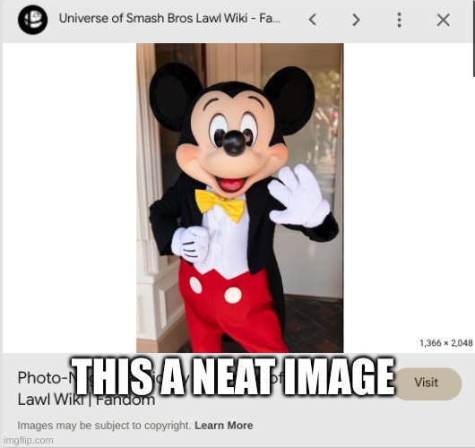 funny mickey image | THIS A NEAT IMAGE | image tagged in disney,memes,mickey mouse | made w/ Imgflip meme maker