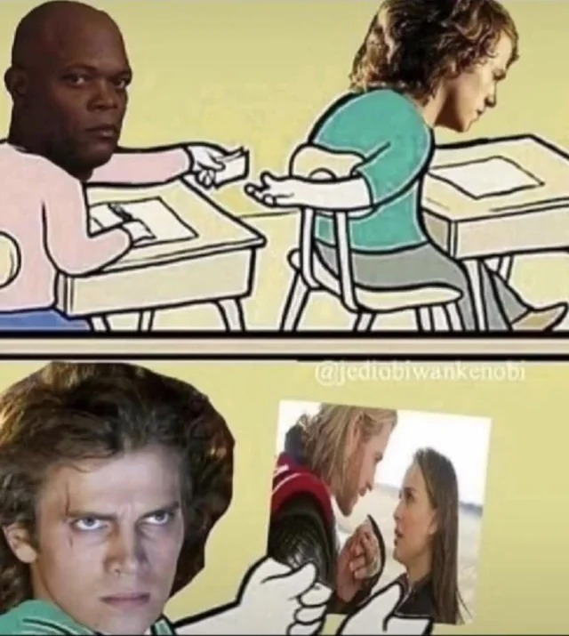 Mace Pass Note to Anakin Blank Meme Template