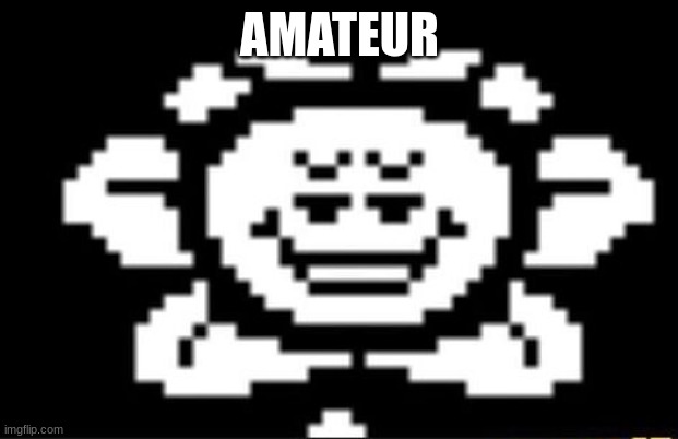 flowey the flower | AMATEUR | image tagged in flowey the flower | made w/ Imgflip meme maker