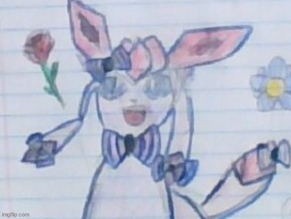 sylceon drawn by gallade | image tagged in sylceon drawn by gallade | made w/ Imgflip meme maker