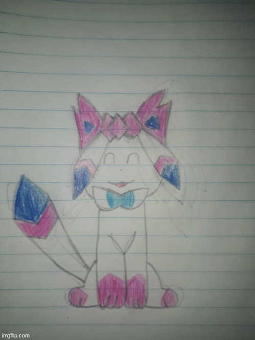 sylceon drawn by aurtherg | image tagged in sylceon drawn by aurtherg | made w/ Imgflip meme maker